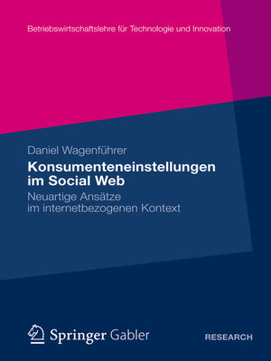 cover image of Konsumenteneinstellungen im Social Web